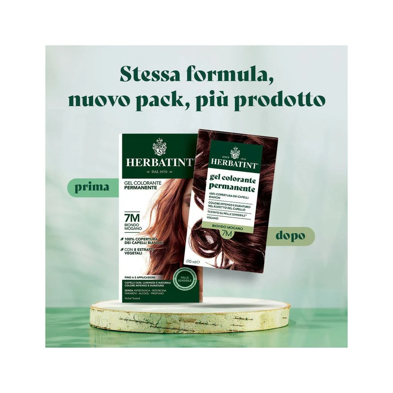 Herbatint Gel Colorante Permanente 7M Biondo Mogano 170ml
