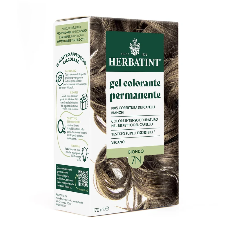 Herbatint Tinta Capelli Gel Permanente 7N Biondo 170 ml