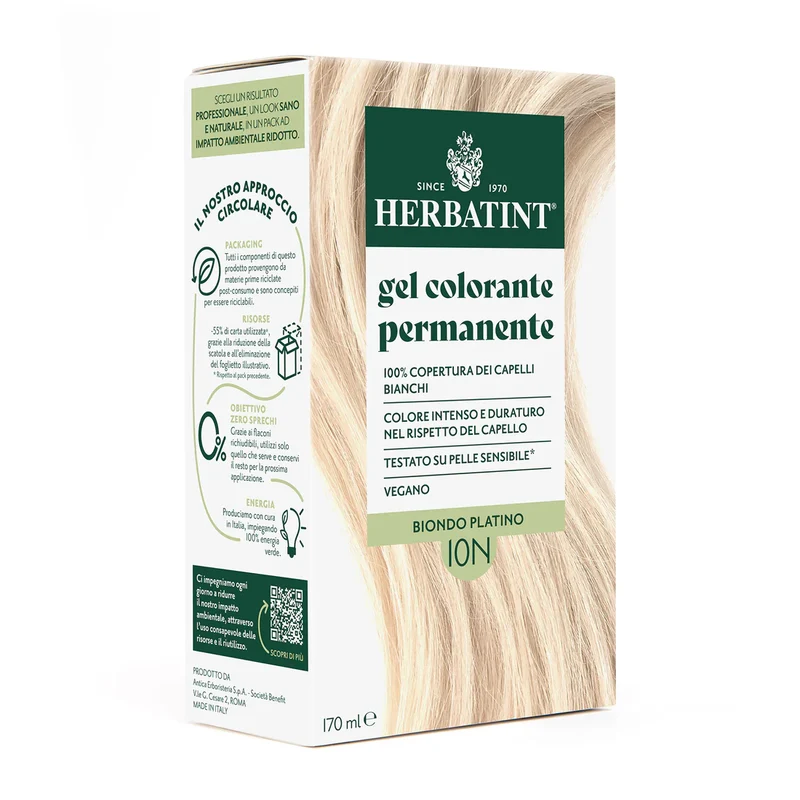 Herbatint Tinta Capelli Gel Permanente 10n Biondo Platino 170 ml