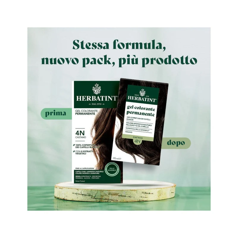 Herbatint Gel Colorante Permanente 4N Castano 170ml