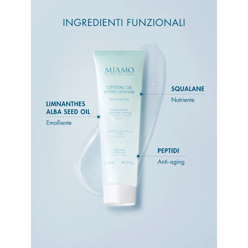 Miamo Crystal Oil Peptide Cleanser Struccante - Idratante Lenitivo 150ml