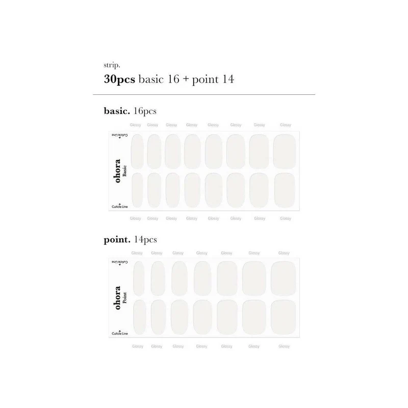 Ohora Gel Nails Smalto Per Piedi In Gel Adesivo N White