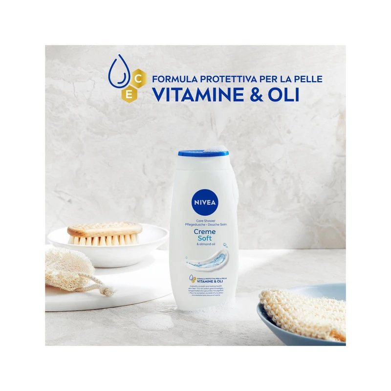 Nivea Bagnodoccia Creme Soft Bagnoschiuma Cremoso Con Olio Di Mandorla Delicato E Idratante 650ml