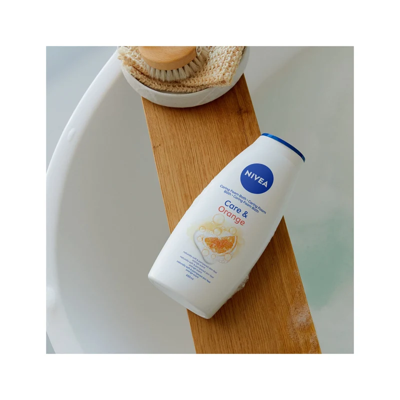 Nivea Bagnodoccia Care & Orange Bagnoschiuma in Crema Detergente Al Profumo Di Arancia 650ml
