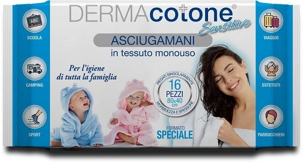 Dermacotone Sensitive Asciugamani Speciale 80x40 cm 16 Pezzi