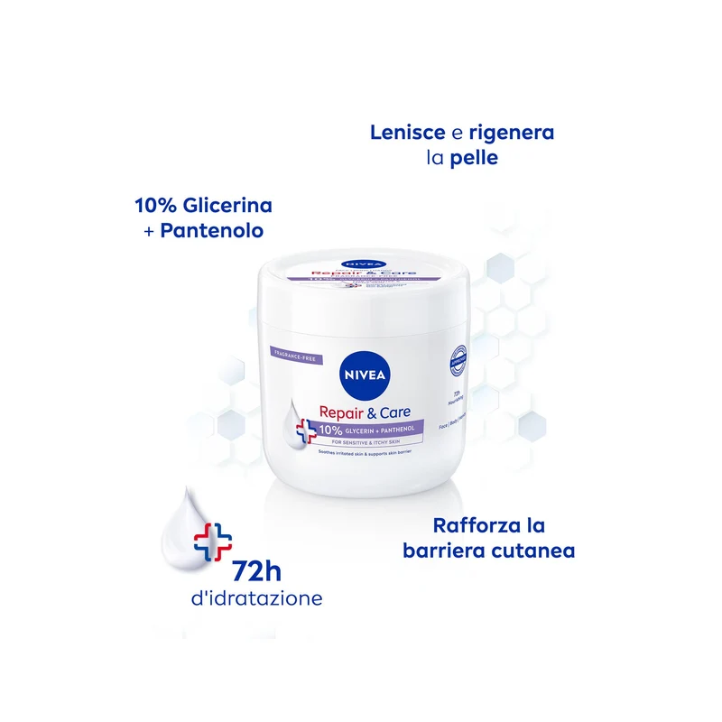 Nivea Repair Care Crema Corpo Per Pelli Irritate 400ml