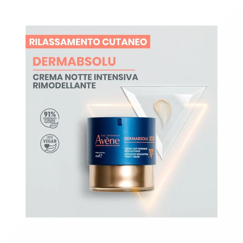 Eau Thermale Avene Dermabsolu Crema Notte Intensiva Rimodellante Anti-Età 40ml