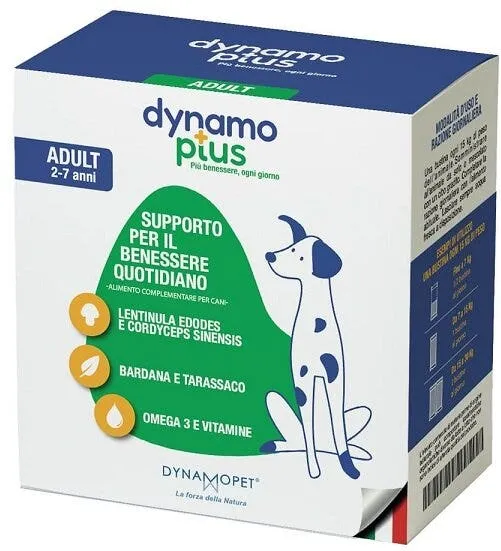Dynamoplus Alimento Complementare Per Il Benessere Quotidiano Per Cani Adulti 30 Bustine