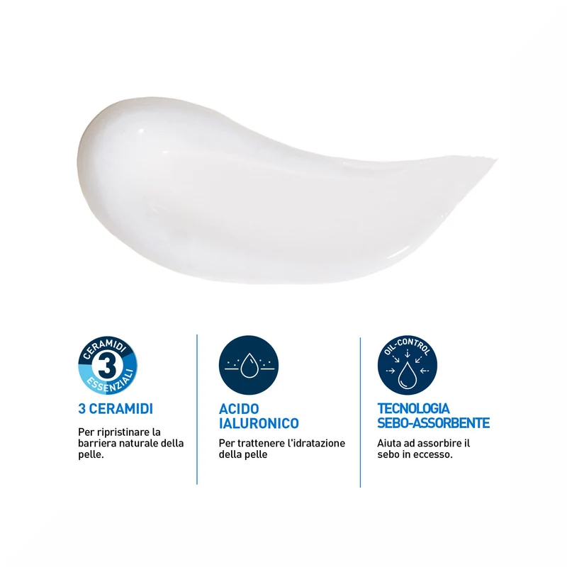 CeraVe Crema Viso Idratante Anti-lucidità Pelle Grassa e Mista 50ml
