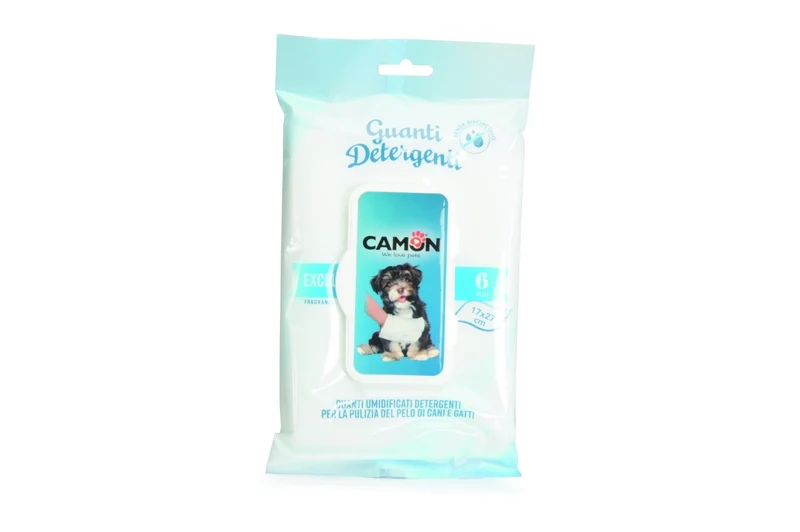 Camon Guanto Detergente Profumo Excel Cani/Gatti 6 Pezzi