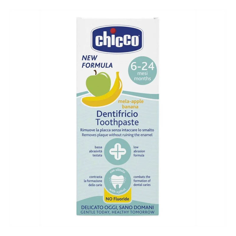 Chicco Dentifricio 6-24 Mesi Gusto Mela-Banana Con Fluoro 50ml