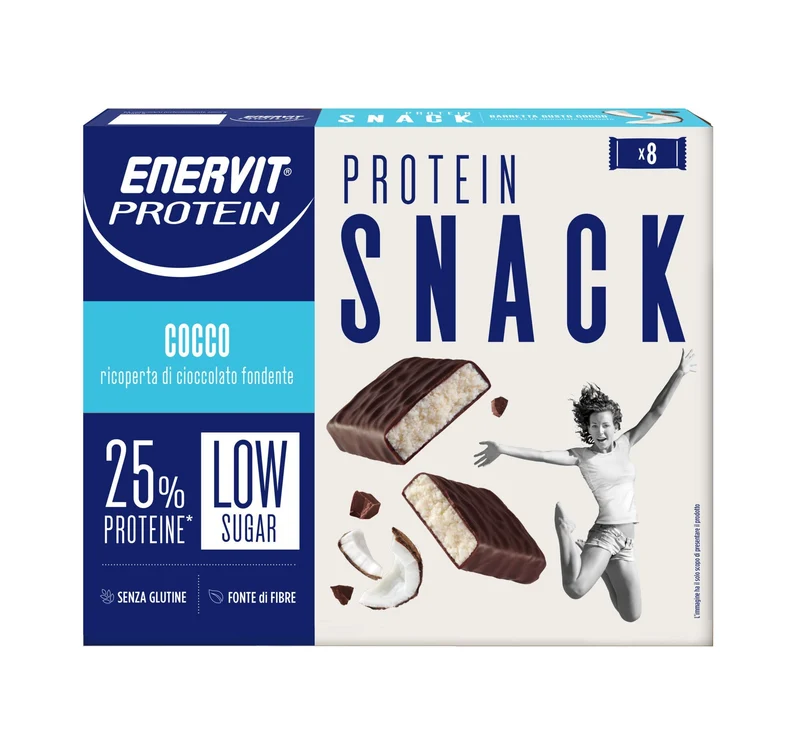 Enervit Proten Snack Al Cocco Low Sugar 8 Barrette Da 27g