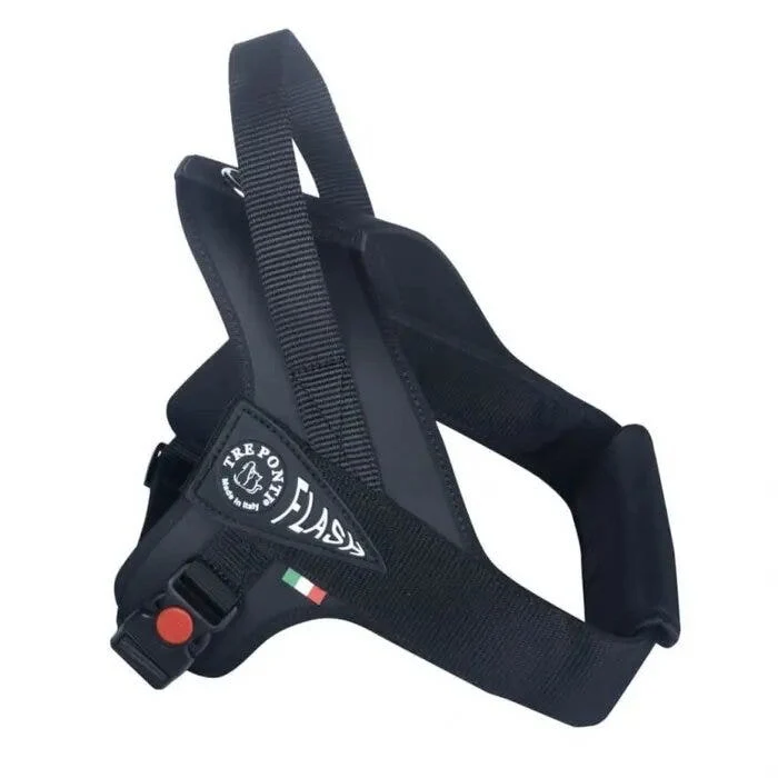 Tre Ponti Pettorina Nero Rifrangente Flash Per Cani 40/60kg Taglia XXL