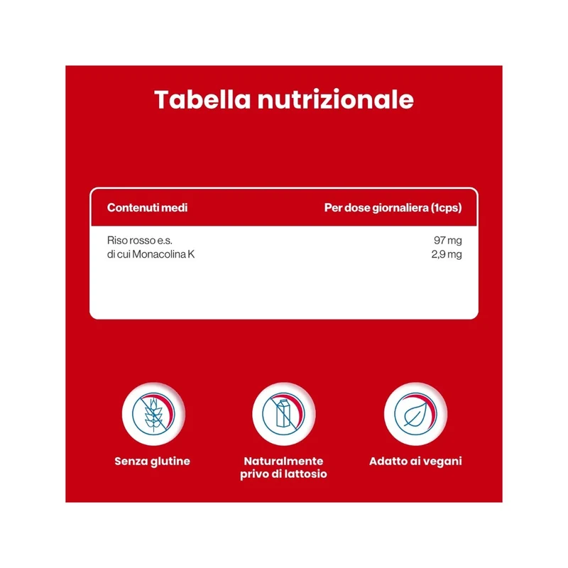 Farmaè Riso Rosso Monacolina K Integratore 90 Capsule