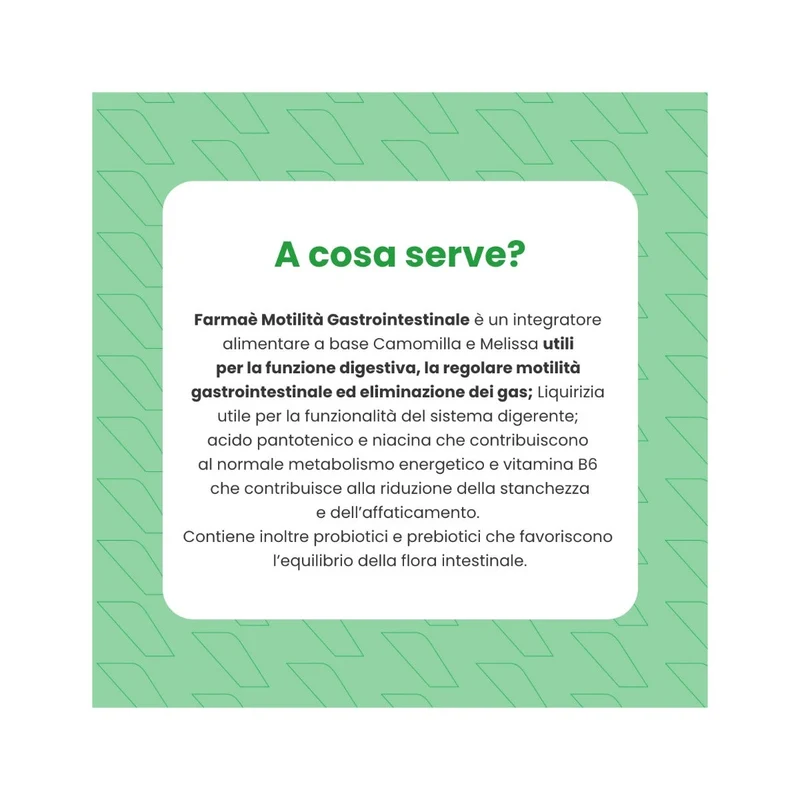 Farmaè Motilità Gastrointestinale Integratore 15 Compresse