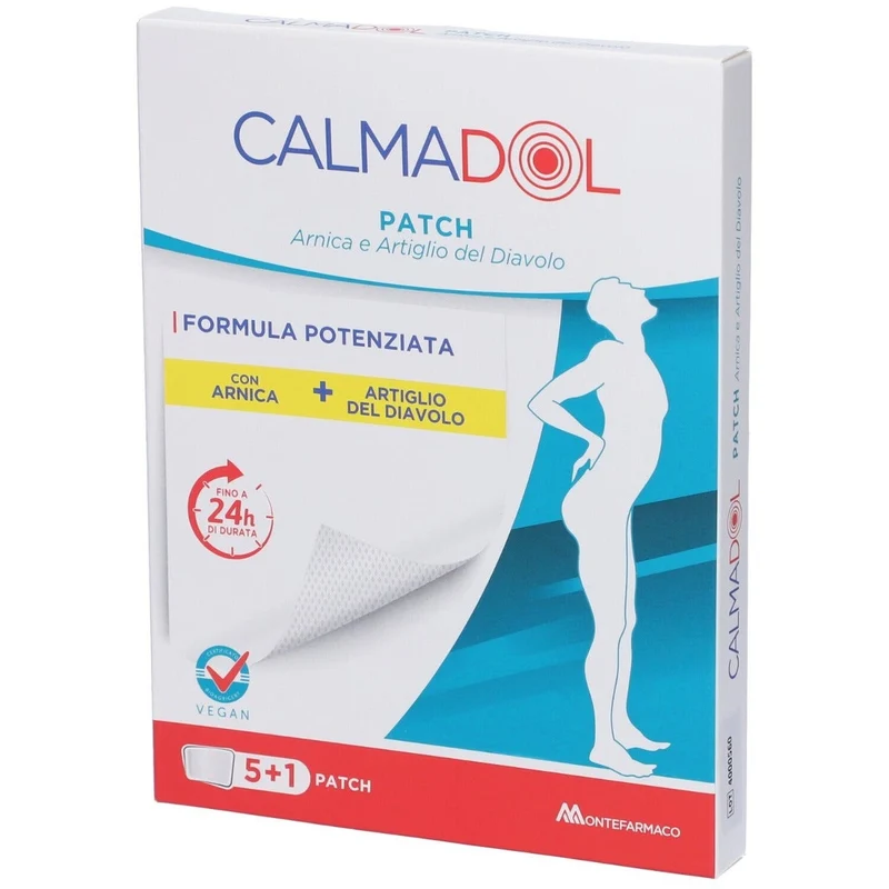 Calmadol 6 Patch Arnica e Artiglio del Diavolo per Dolori Articolari e Muscolari