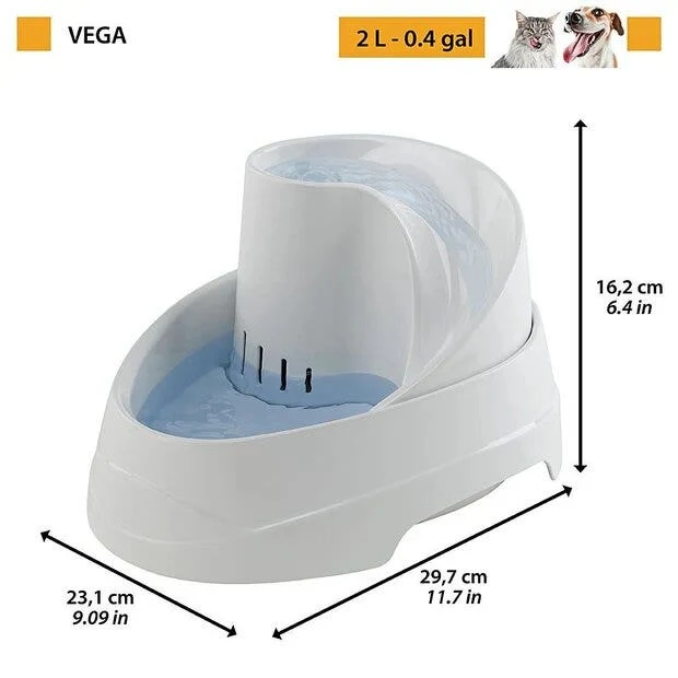 Ferplast Vega Sanitized Fontanella Per Gatti E Cani Di Piccola Taglia 2l