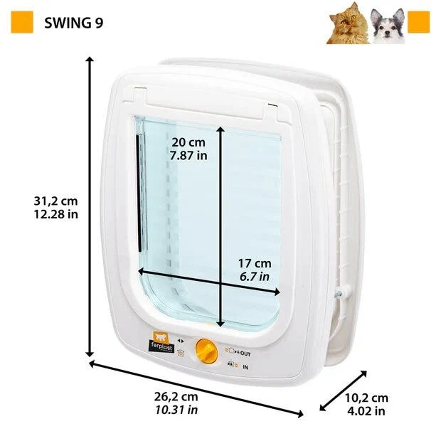 Ferplast Swing 9 Portina Per Grandi Gatti E Piccoli Cani Colore Marrone