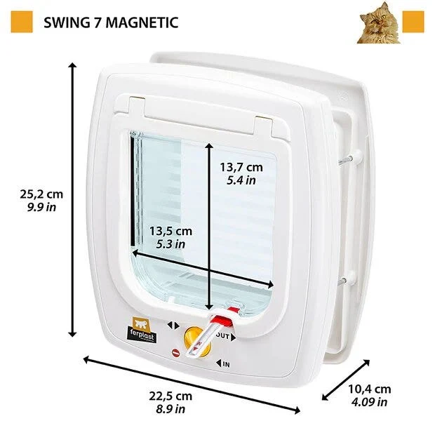 Swing 7 Portina Per Gatti Con Sistema Magnetico Colore Marrone