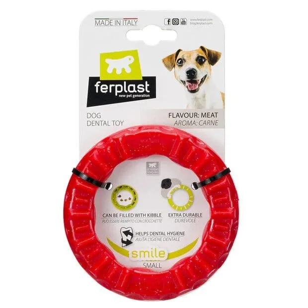 Ferplast Smile Ring Gioco Dentale Anello Taglia Small Rosso Per Cani