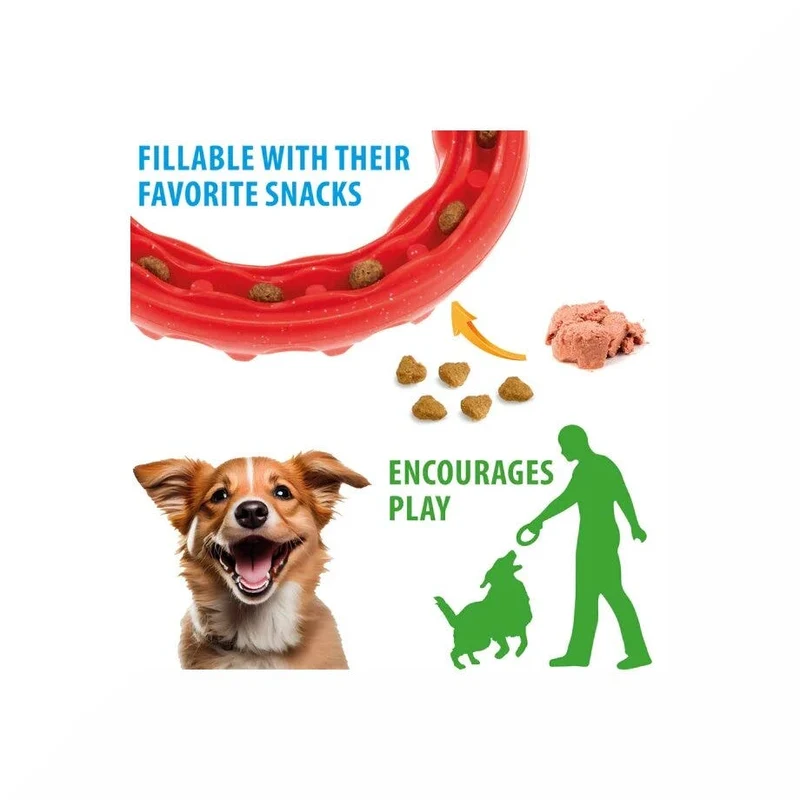 Ferplast Smile Ring Gioco Dentale Anello Taglia Large Rosso Per Cani