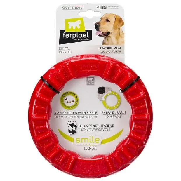 Ferplast Smile Ring Gioco Dentale Anello Taglia Large Rosso Per Cani