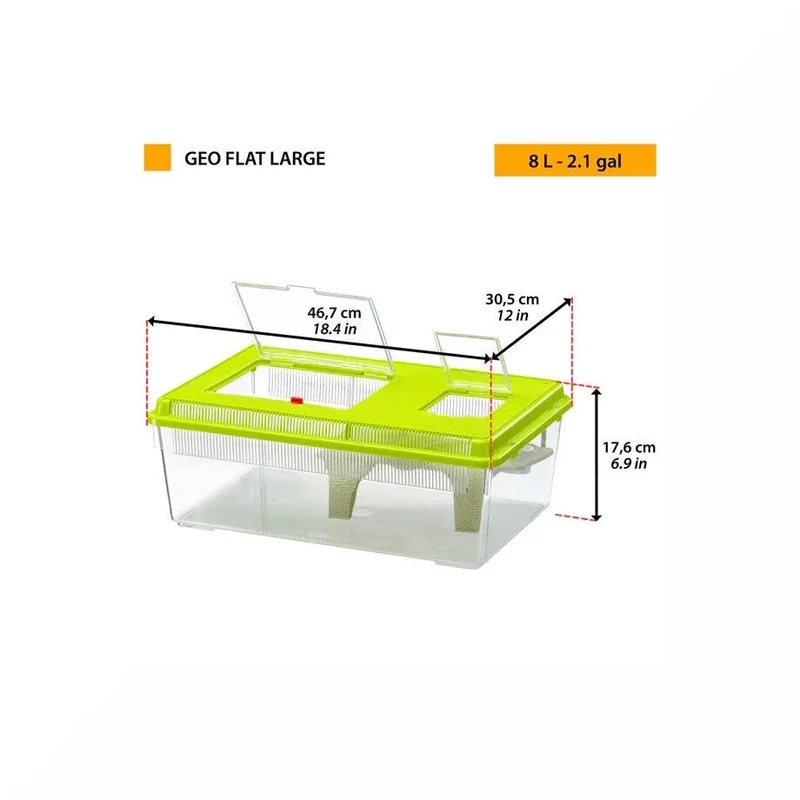 Ferplast Geo Flat Large Contenitore Piccoli Animali Pesci Tartarughe/Insetti