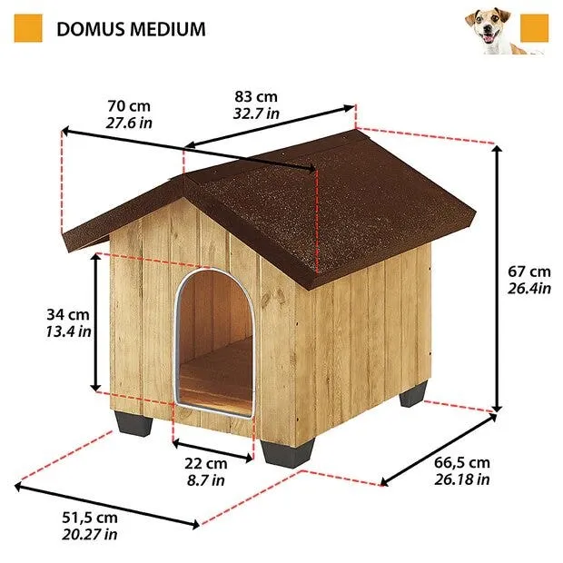 Ferplast Domus Cuccia In Legno Di Pino Nordico Medium