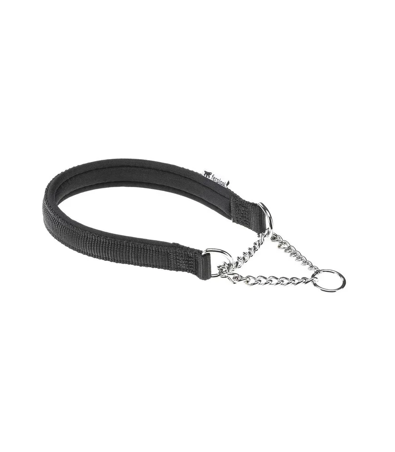 Ferplast Daytona CSS Collare Semistrangolo Nylon Soffice Imbottitura Nero Per Cani CSS25/60