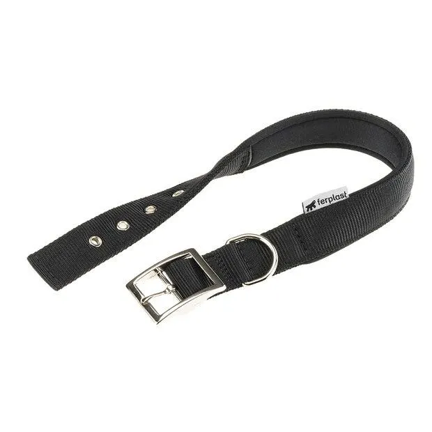 Ferplast Daytona C Collare In Nylon Con Soffice Imbottitura Nero Per Cani C40/63