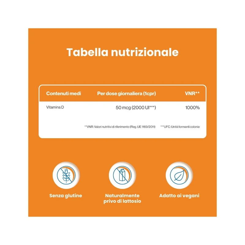 Farmaè Vitamina D3 Integratore 60 Compresse