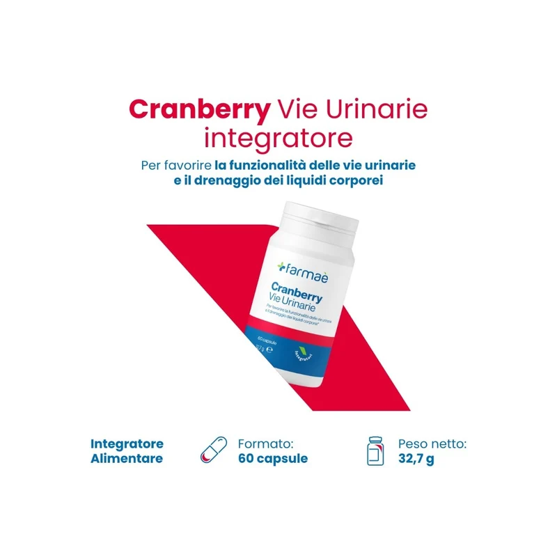 Farmaè Cranberry Vie Urinarie Integratore 60 Capsule