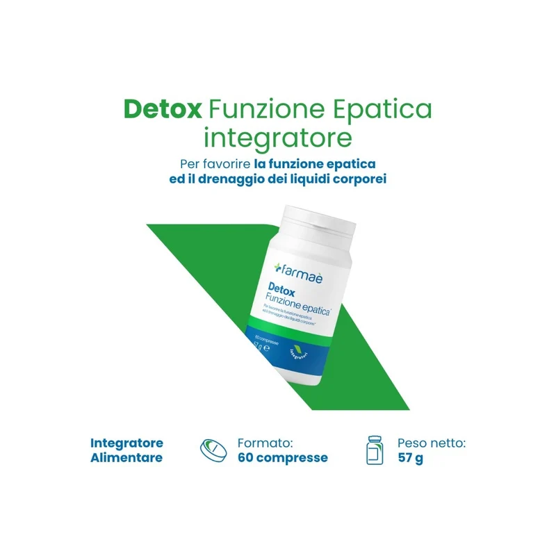 Farmaè Detox Funzione Epatica Integratore 60 Compresse