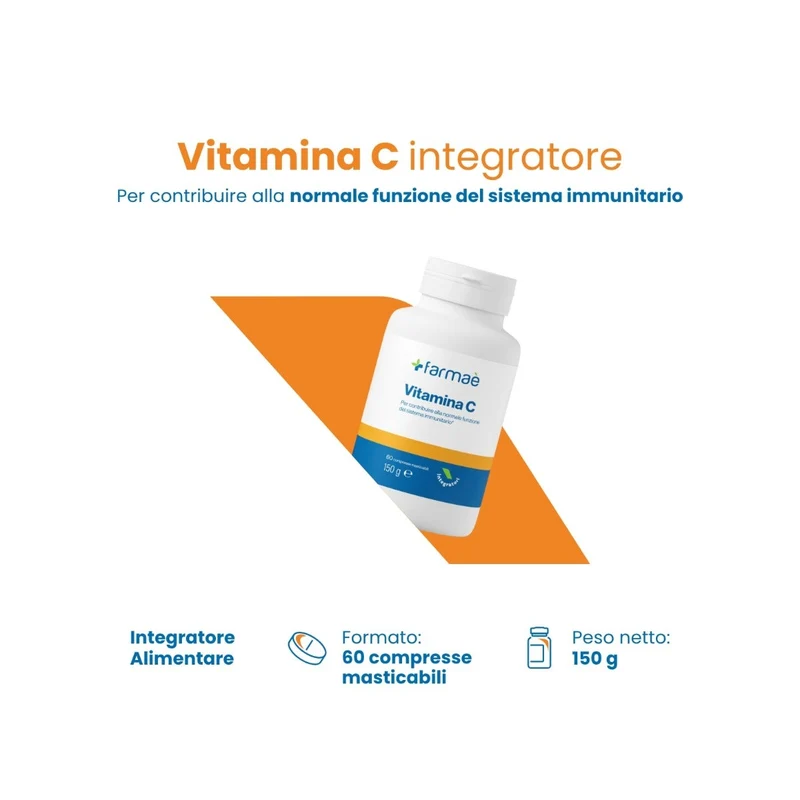 Farmaè Vitamina C Integratore 60 Compresse Masticabili
