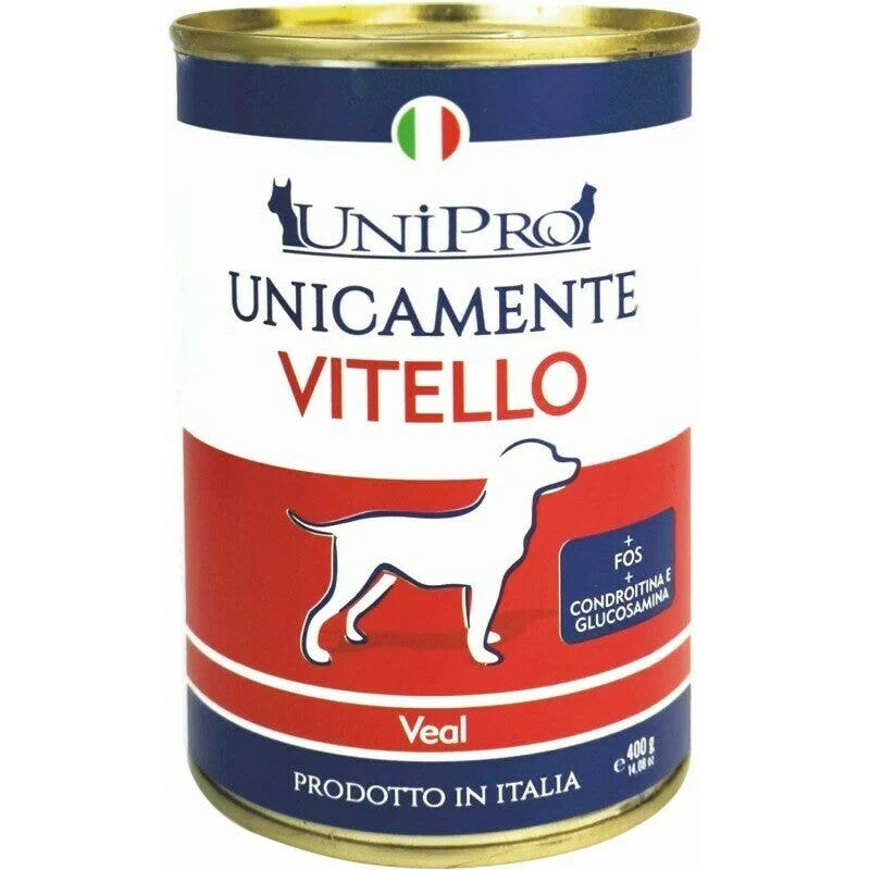 Unipro Unicamente Vitello Cibo Umido Cani Adulti Barattolo 400g