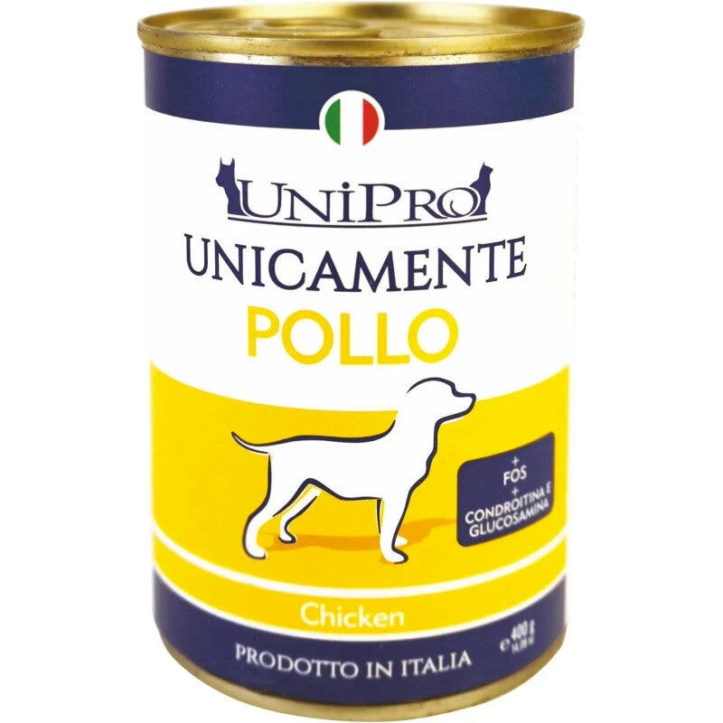 Unipro Unicamente Pollo Cibo Umido Cani Adulti Barattolo 400g