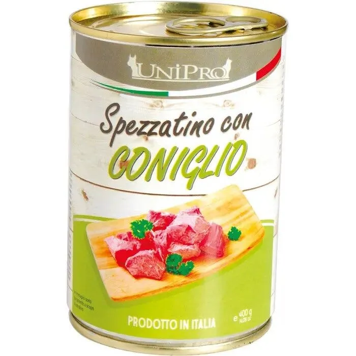 Unipro Spezzatino Con Coniglio Cibo Umido Per Cani Adulti Barattolo 400g