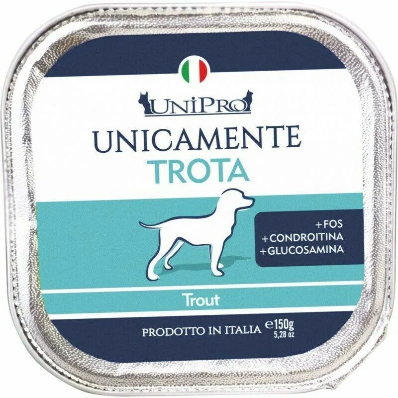 Unipro Unicamente Trota Cibo Umido Cani Adulti Vaschetta 150g