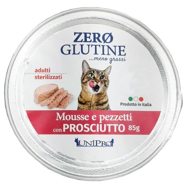 Unipro Cat Zero Glutine Gatto Con Prosciutto 85g