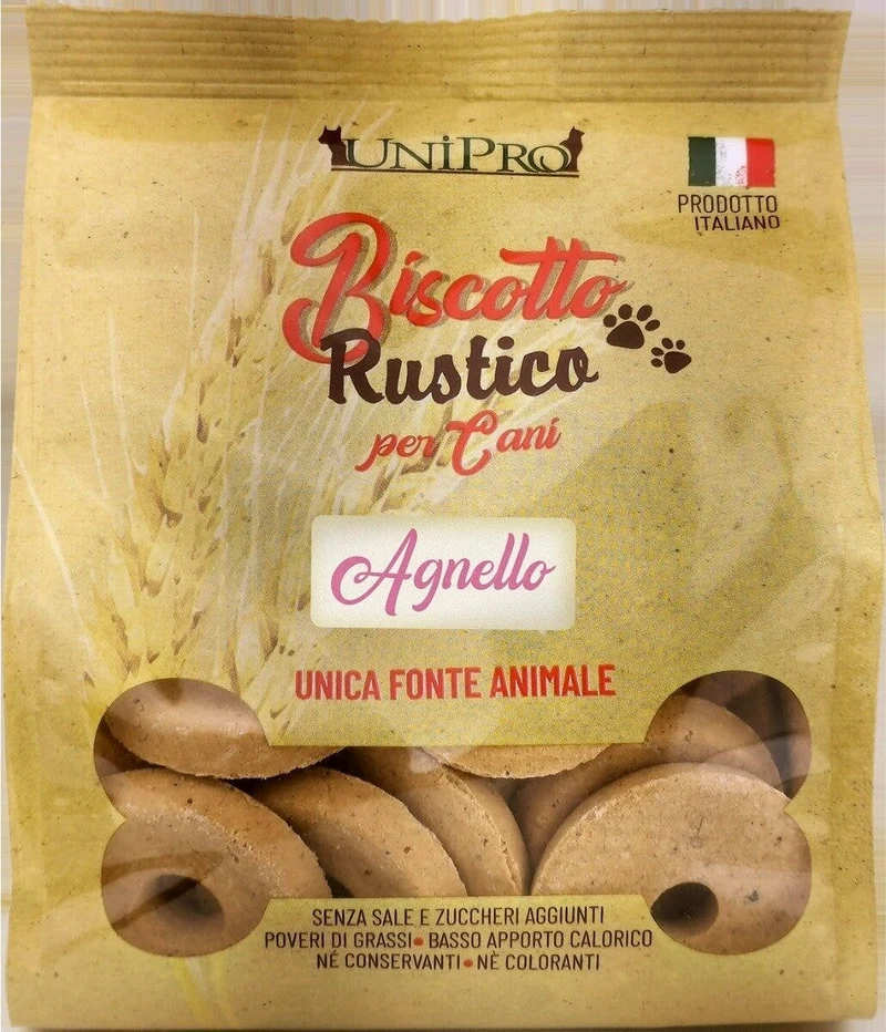Unipro Biscotto Rustico Agnello Alimento Complementare Per Cani 300g