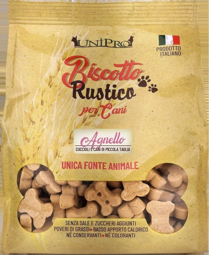 Unipro Biscotto Rustico Agnello Alimento Complementare Per Cani Cuccioli/Taglia Piccola 300g
