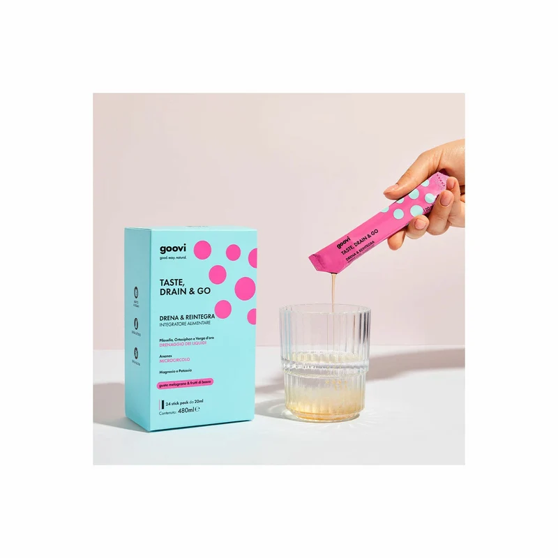 Goovi Taste Drain & Go Drenante Melograno e Frutti Di Bosco 24 Stick
