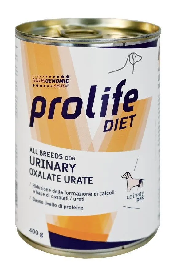 Prolife Dog Diet Urinary Oxalate Urate Cibo Umido Per Cani All Breeds Lattina 400g
