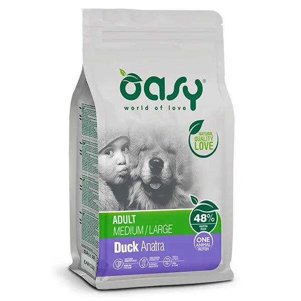 Oasy One Animal Protein Adult Medium & Large con Anatra Per Cani Adulti 2.5kg