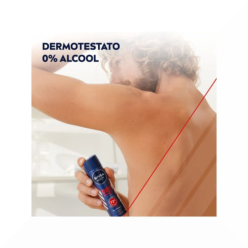 Nivea Men Dry Impact Deodorante Spray Uomo Per 72h Di Protezione Antitraspirante 150ml