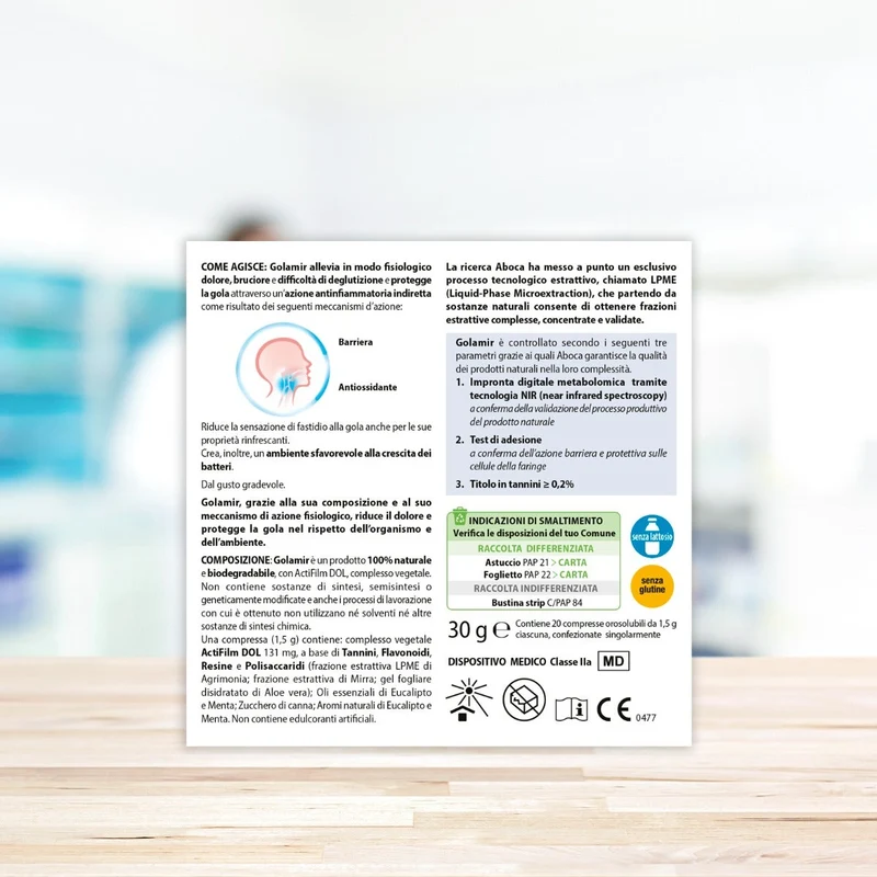 Aboca Golamir 20 Compresse Orosolubili