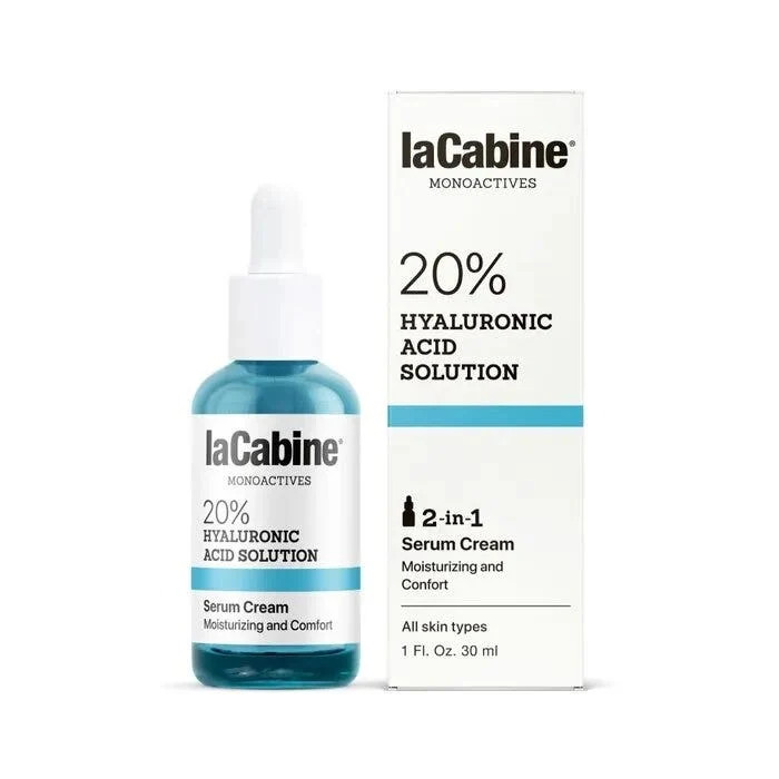 LaCabine 20% Hyaluronic Acid Tecnologia 2 in 1 Siero+Crema Viso Effetto Idratante 30ml