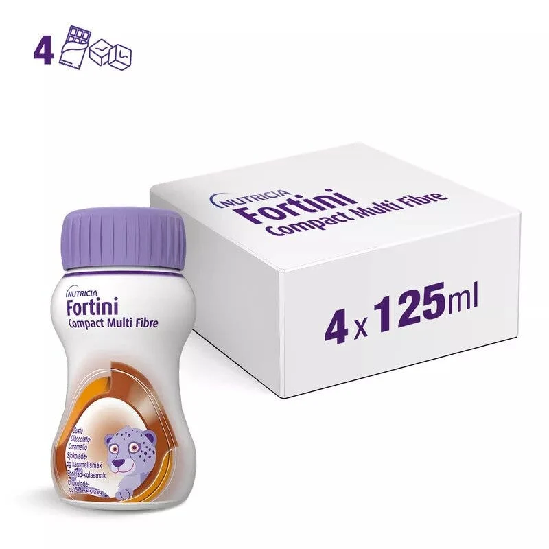Nutricia Fortini Compact Multifibre Cioccolato E Caramello 4x125ml