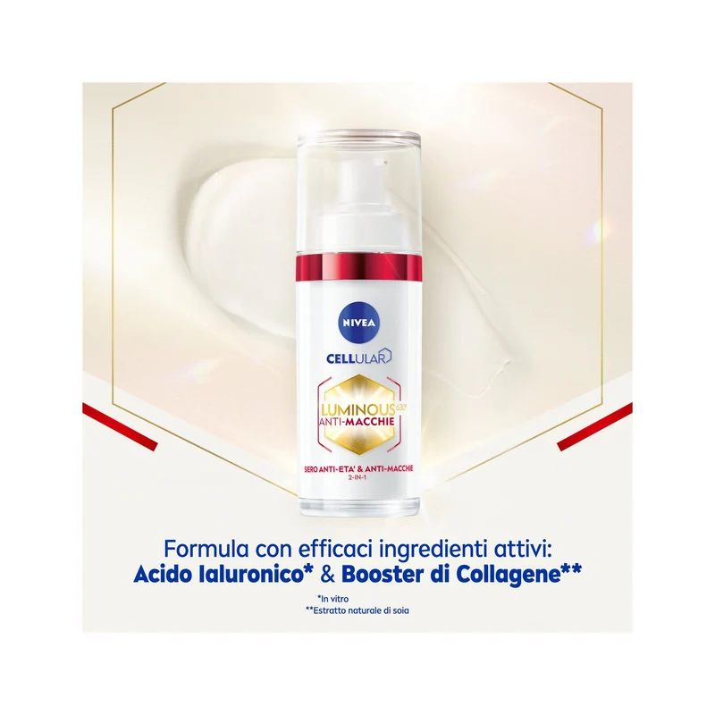 Nivea Luminous630 Siero Anti-età Viso Antirughe Macchie E Segni del Tempo 30ml