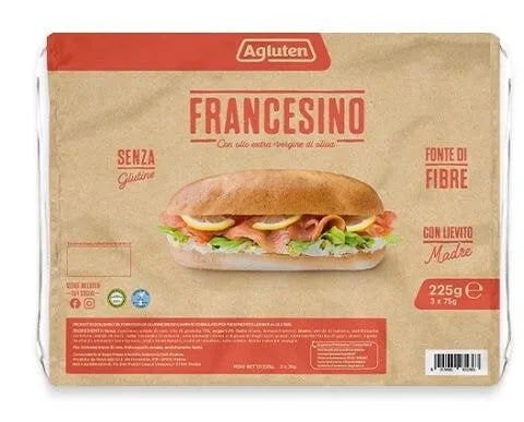 Agluten Francesino Sfilatino Monoporzione Senza Glutine 3x75g